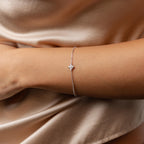Rounded Pearl Flower Bracelet