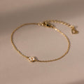 Rounded Pearl Flower Bracelet