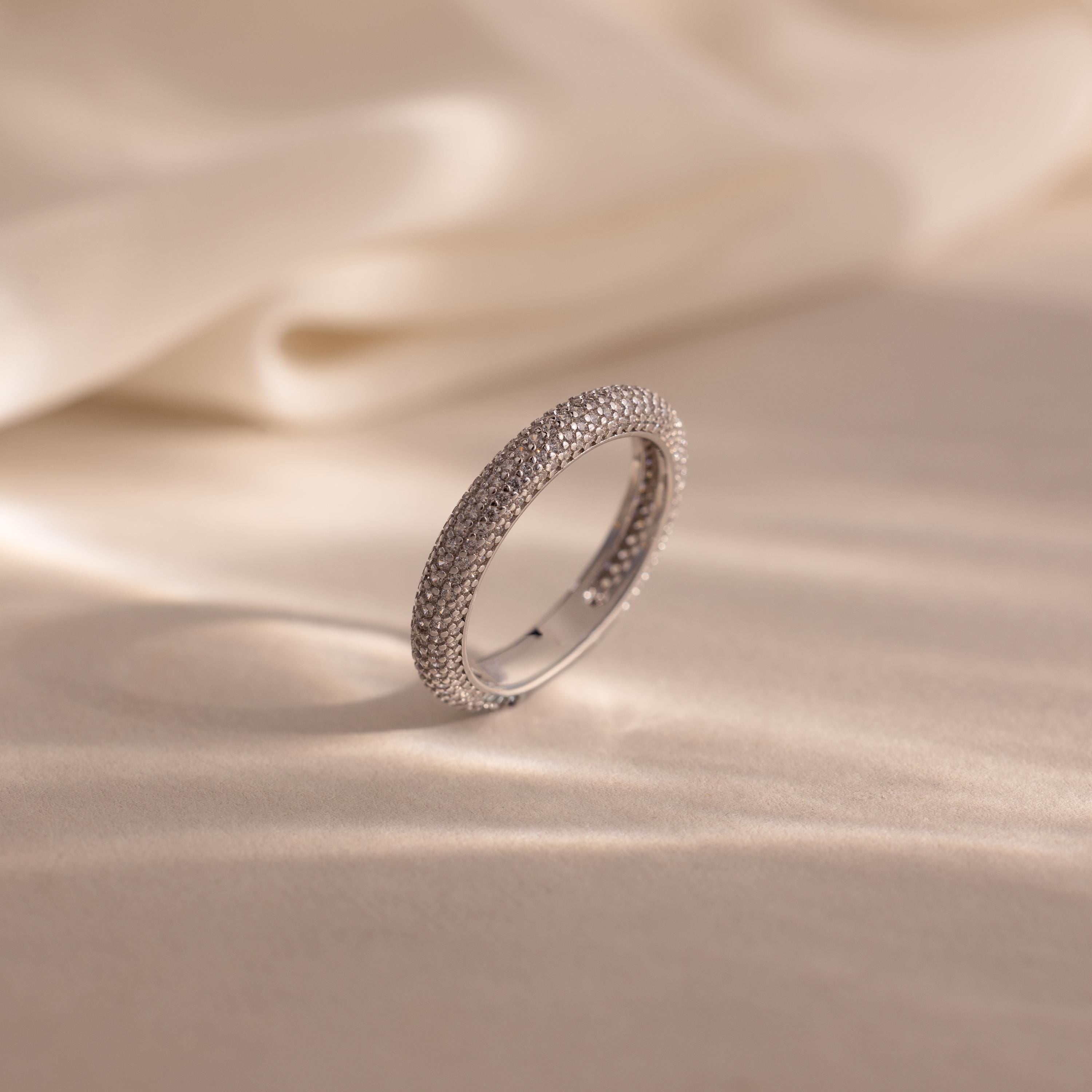 Skinny Pave Stacking Ring