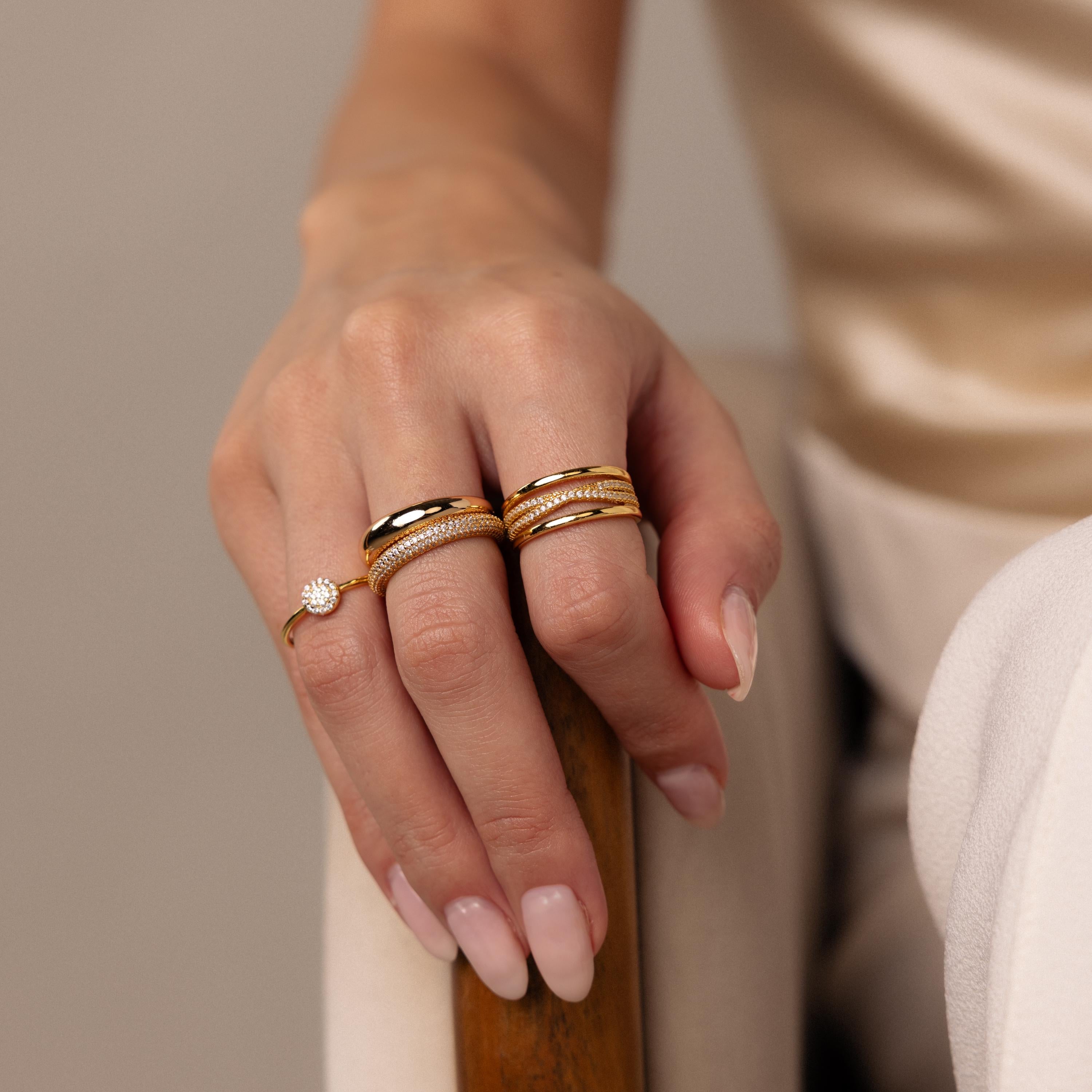 Skinny Pave Stacking Ring