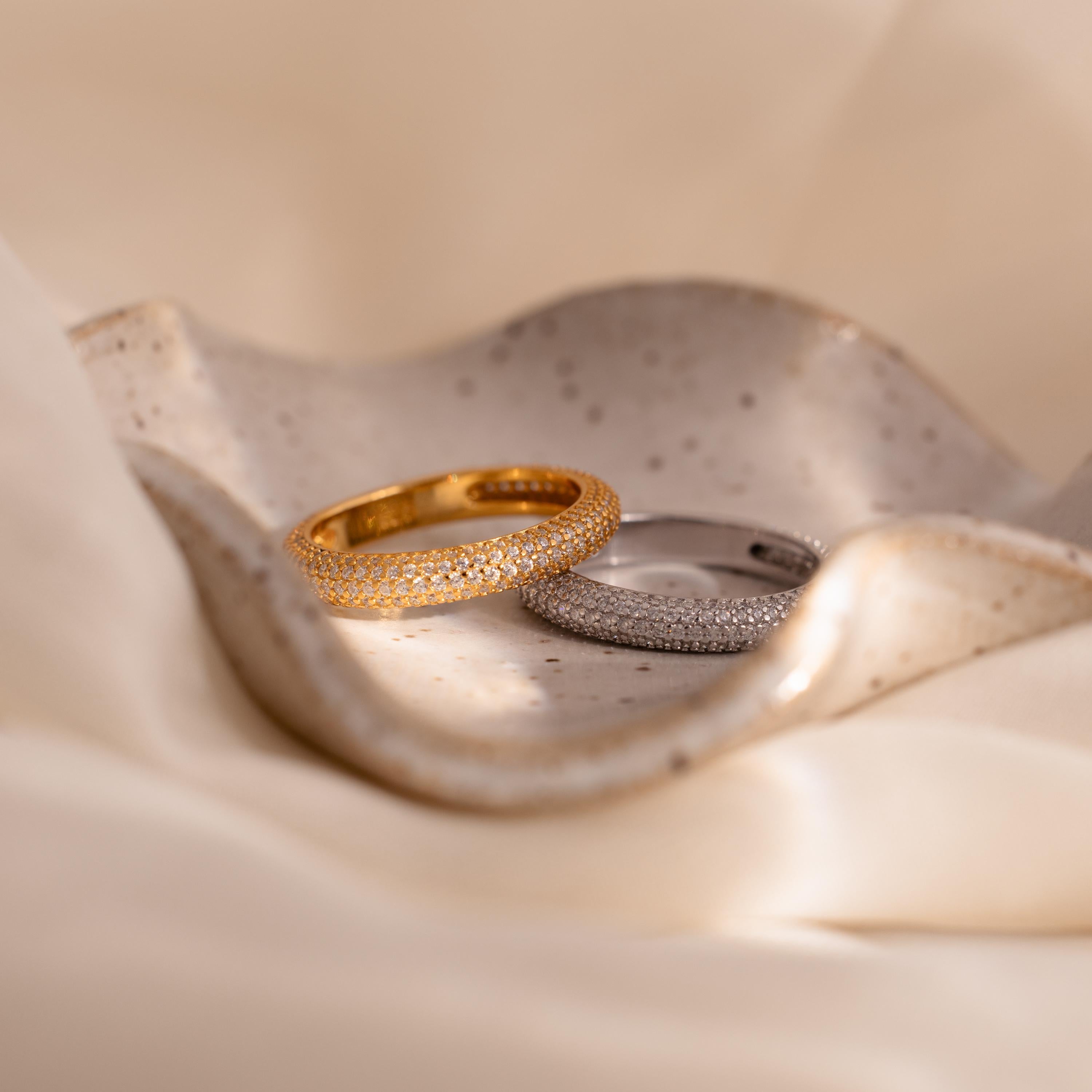 Skinny Pave Stacking Ring