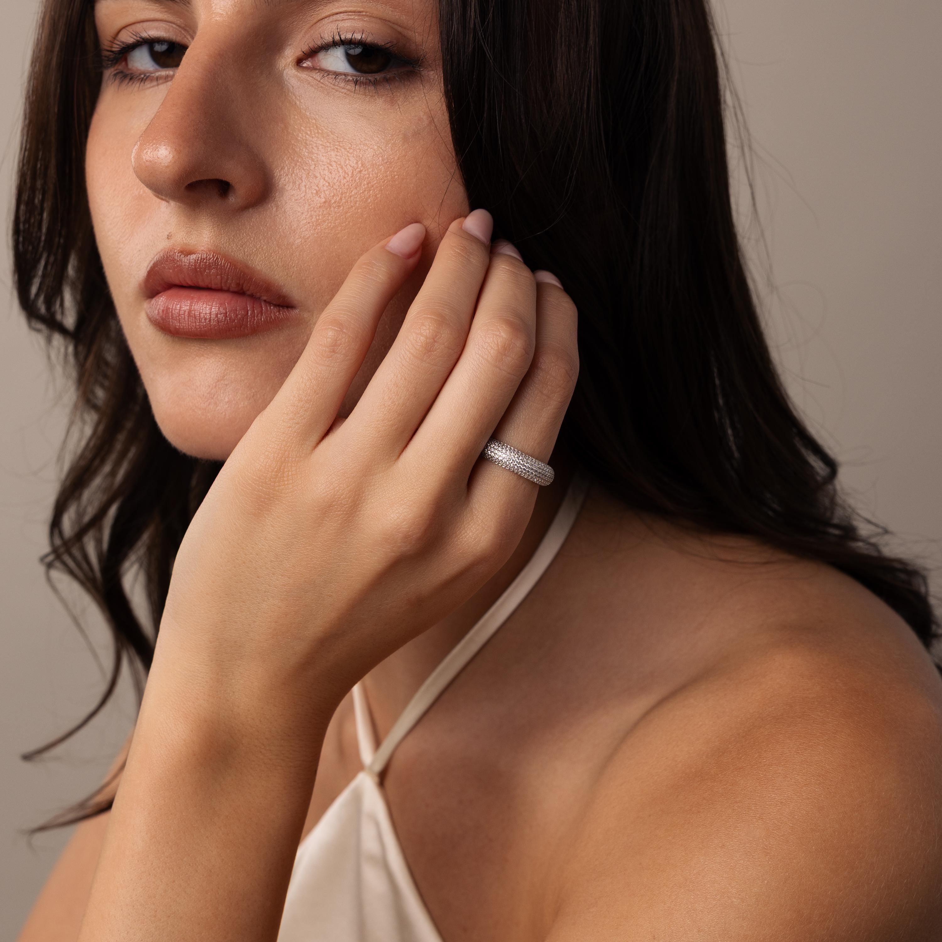 Bold Pave Stacking Ring
