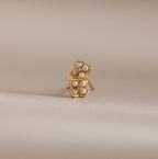Rounded Pearl Flower Studs
