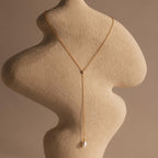 Pearl Drop Lariat Necklace