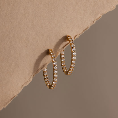 Inside Out Diamond Hoops