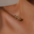Mixed Metal Linked Ring Set