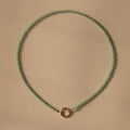 Beaded Jade Charm Necklace