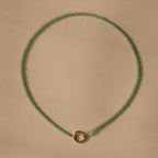 Beaded Jade Charm Necklace