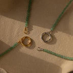 Beaded Jade Charm Necklace