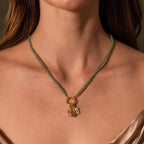 Beaded Jade Charm Necklace