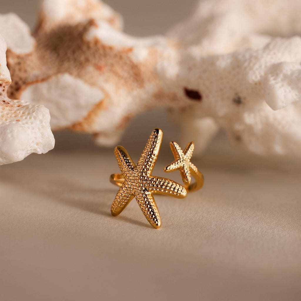 Open Duo Starfish Ring