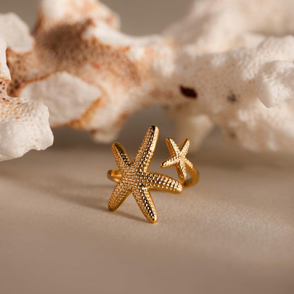 Open Duo Starfish Ring