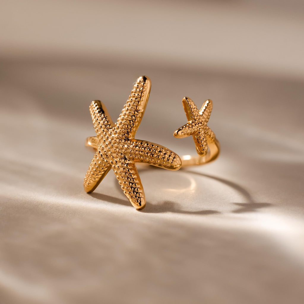 Open Duo Starfish Ring