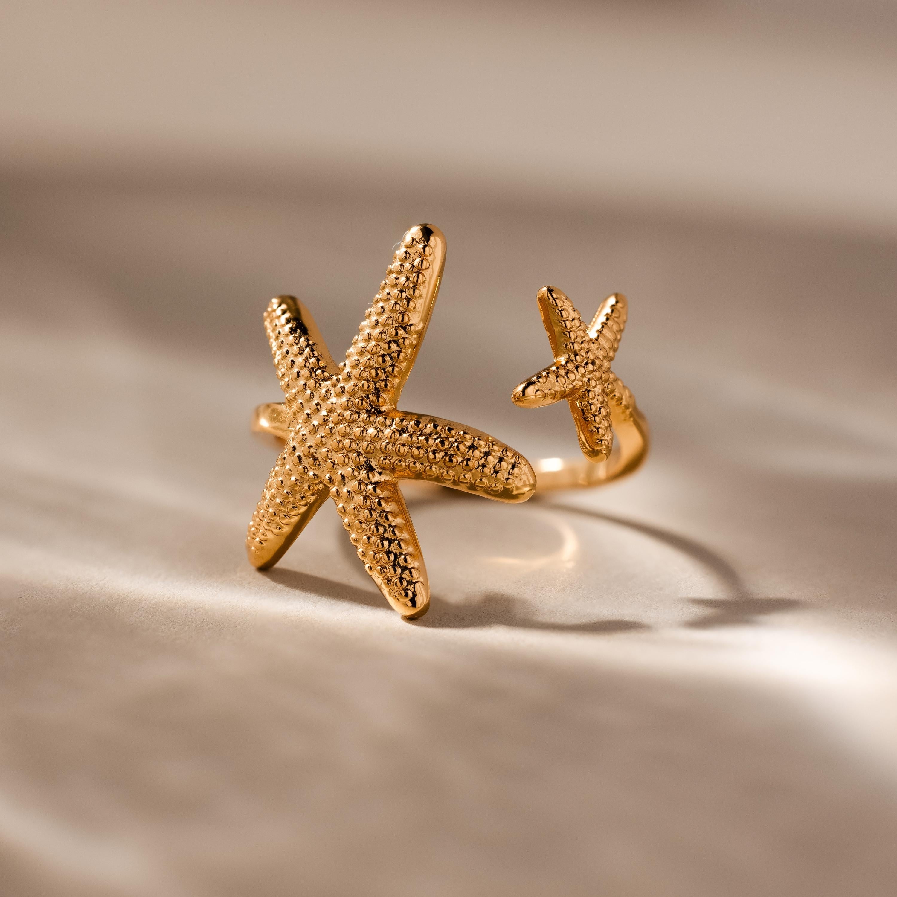 Open Duo Starfish Ring