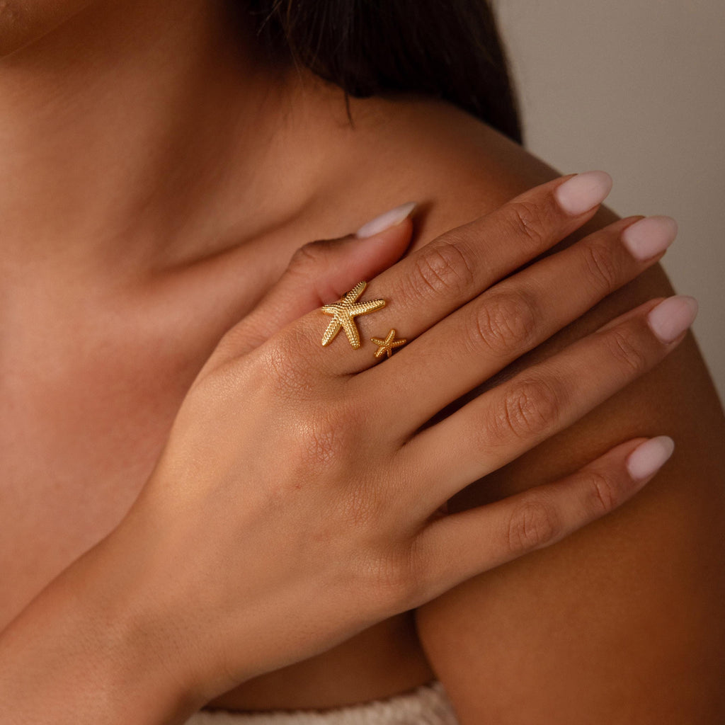 Open Duo Starfish Ring
