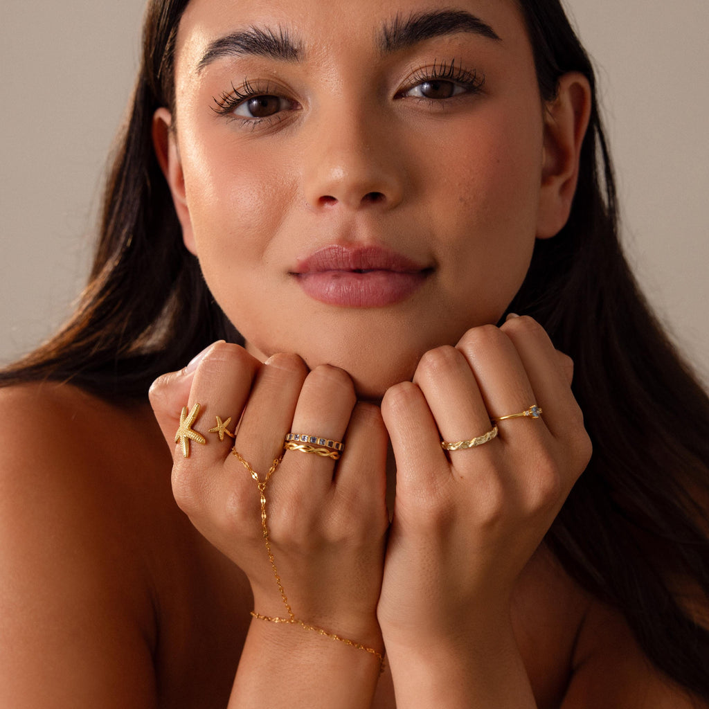 Open Duo Starfish Ring