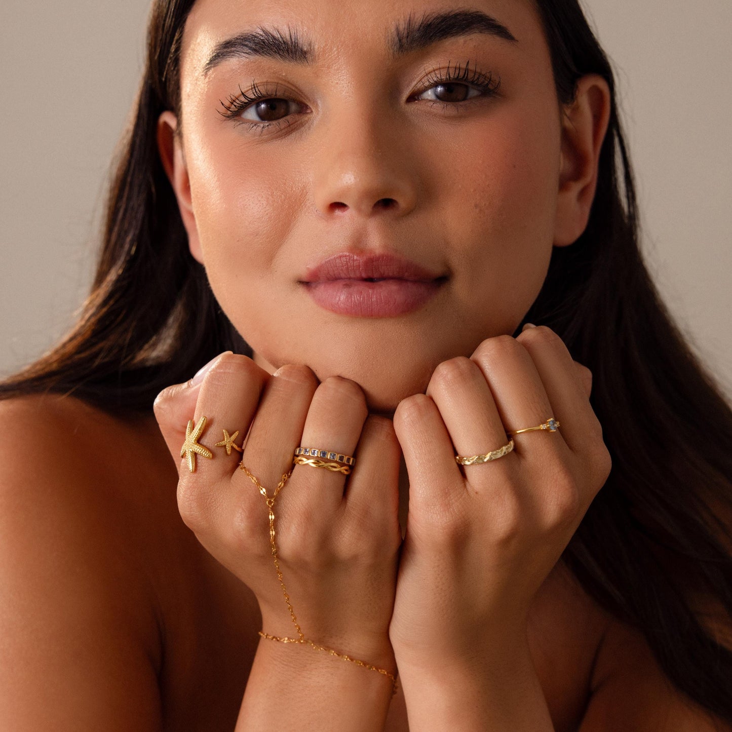 Open Duo Starfish Ring