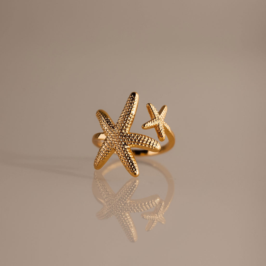 Open Duo Starfish Ring