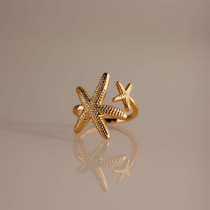 Open Duo Starfish Ring