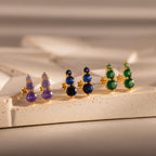 Ombre Birthstone Flatback Studs