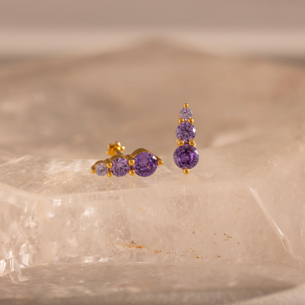 Ombre Birthstone Flatback Studs