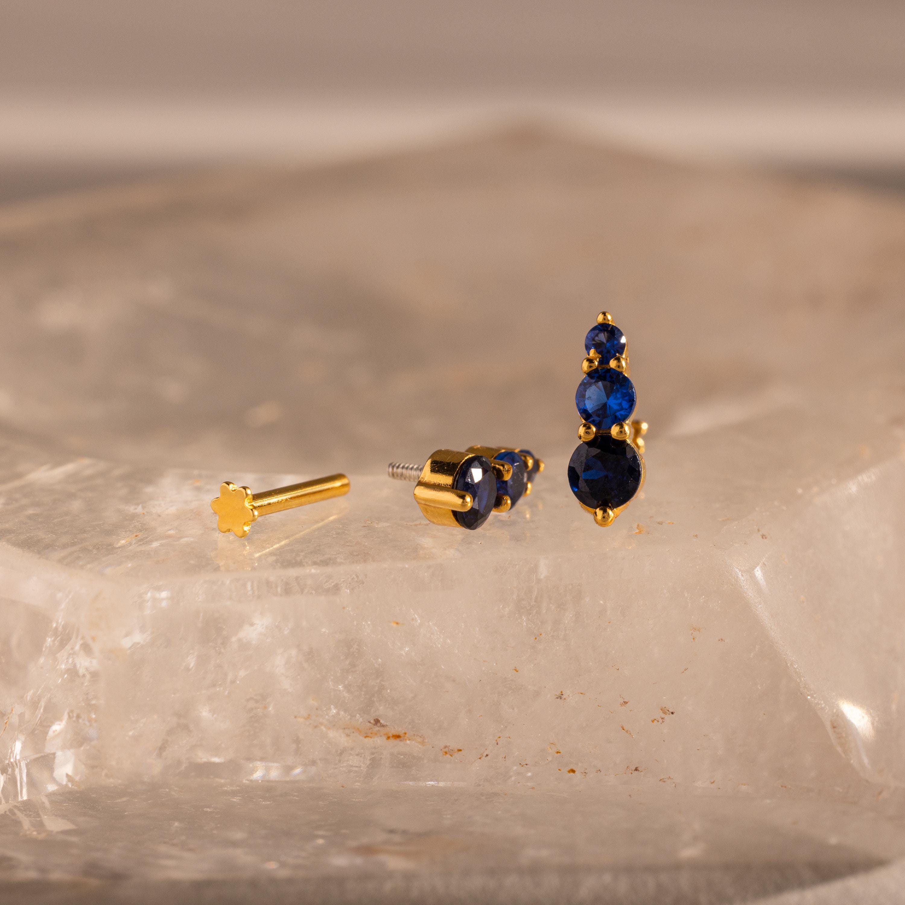 Ombre Birthstone Flatback Studs