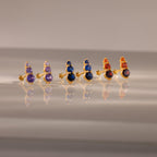 Ombre Birthstone Flatback Studs