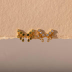 Gemstone Raindrop Studs