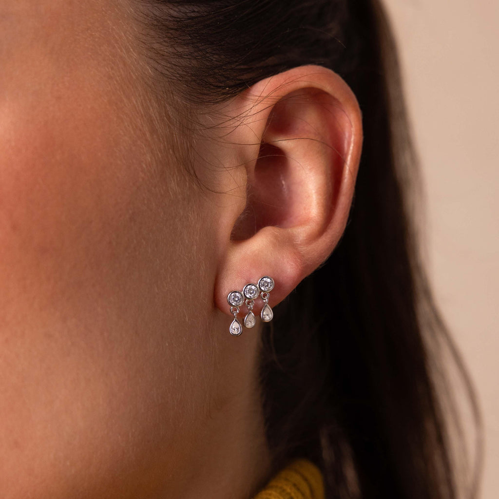 Diamond Raindrop Studs