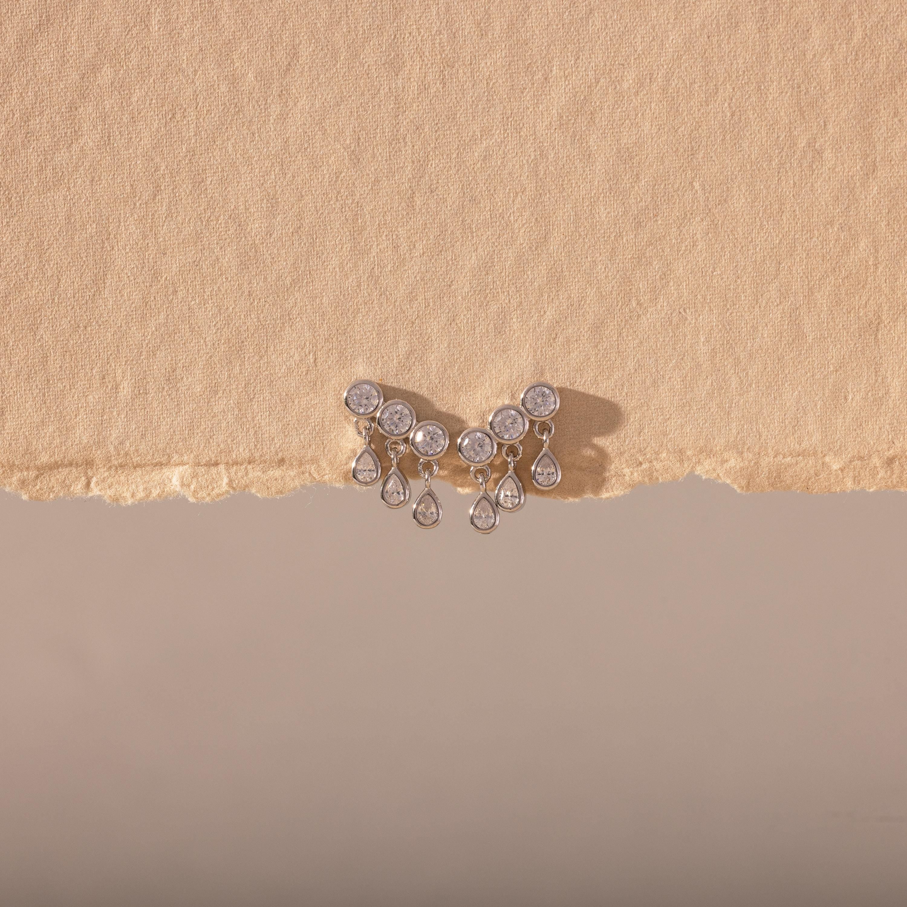 Diamond Raindrop Studs