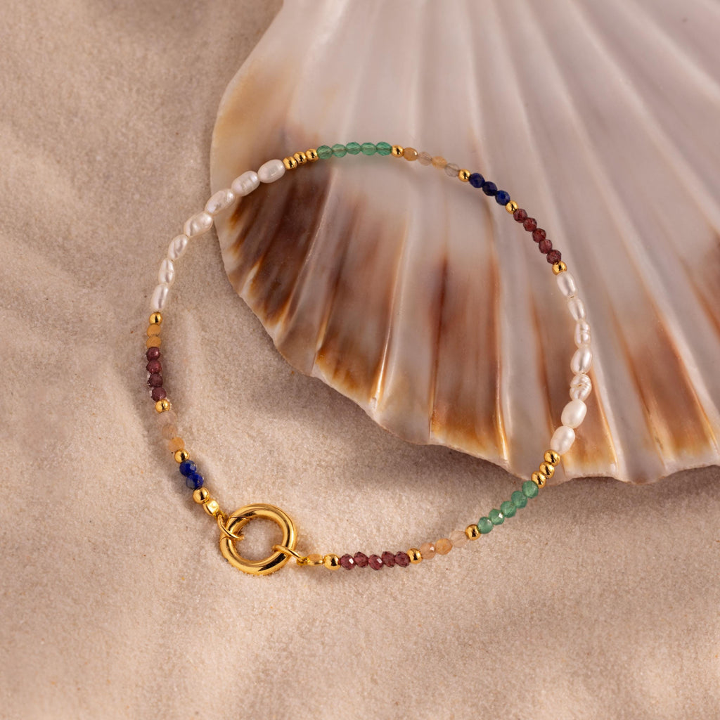Oasis Rainbow Bead Charm Bracelet