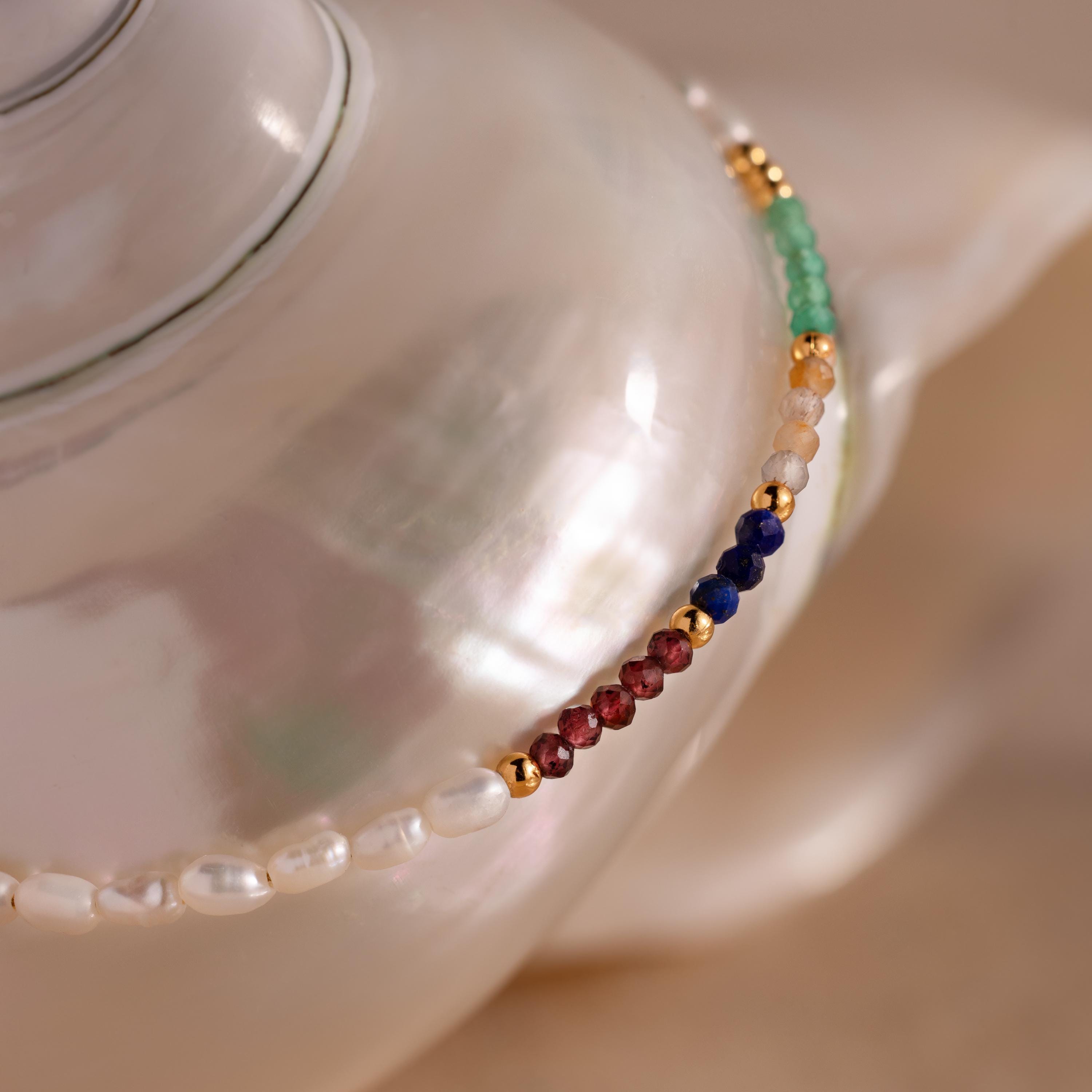 Oasis Rainbow Bead Charm Bracelet