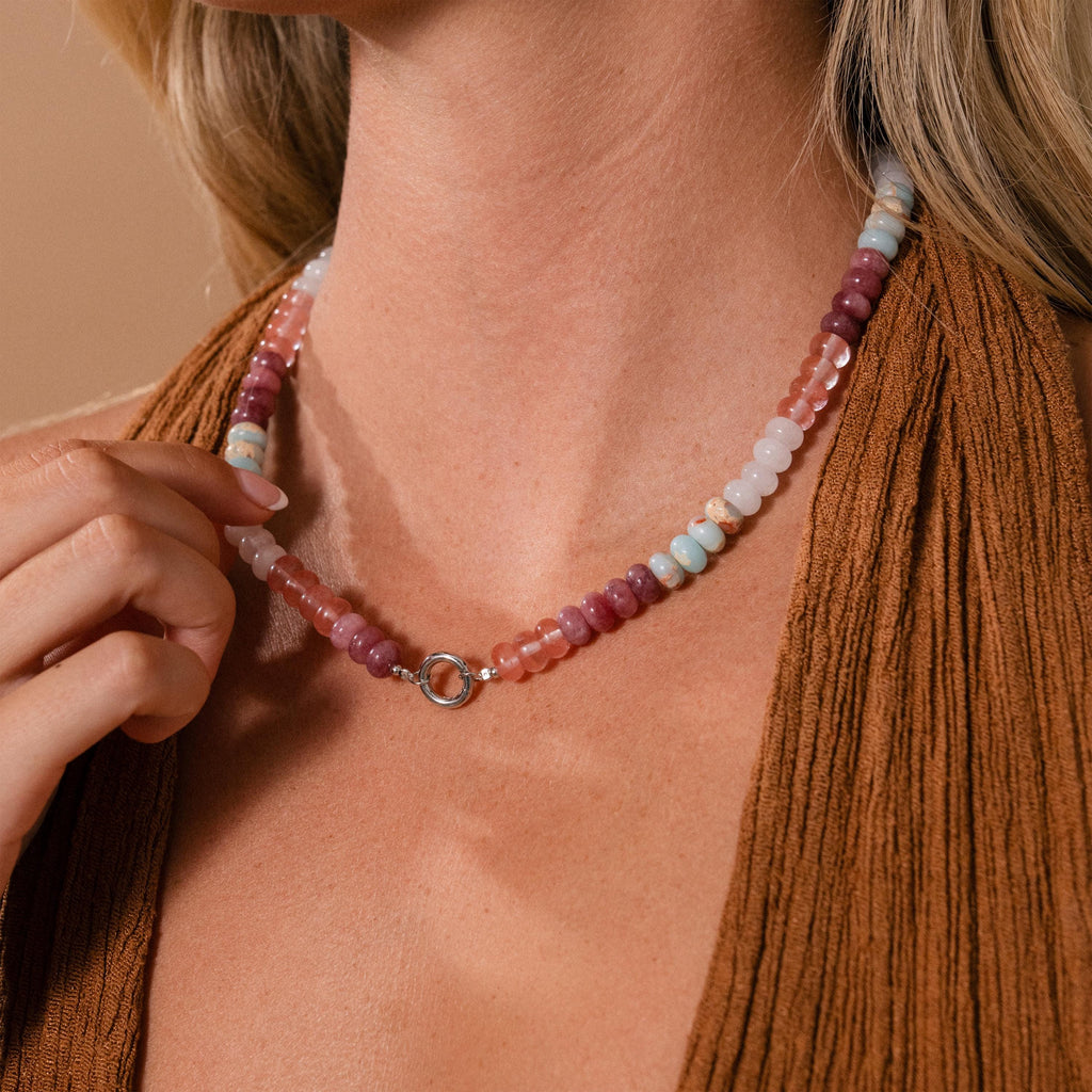 Ember Beaded Charm Necklace