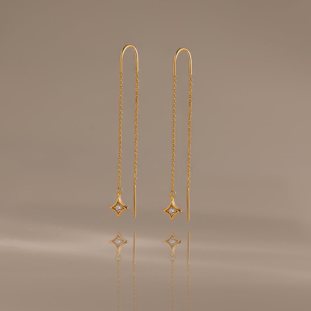 Cosmic Star Threader Earrings