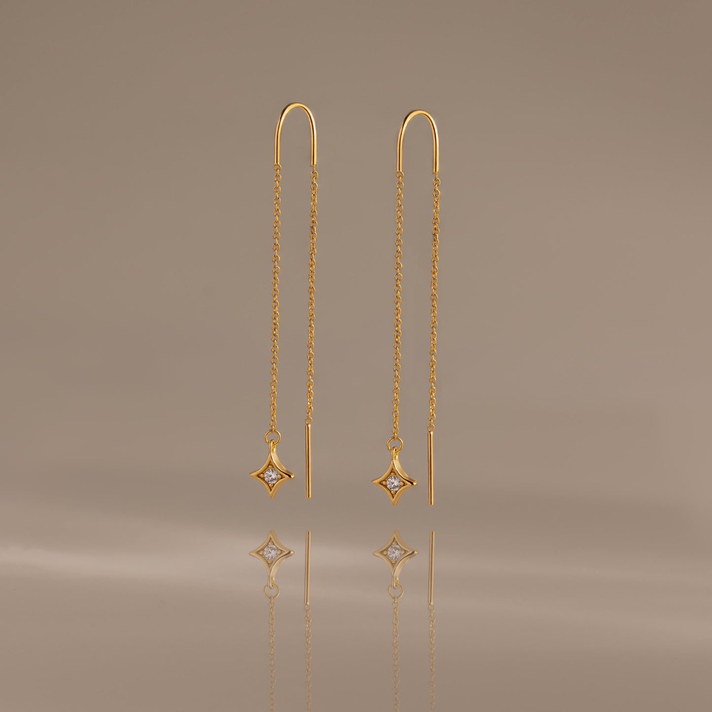 Cosmic Star Threader Earrings