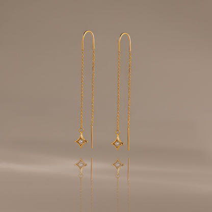 Cosmic Star Threader Earrings