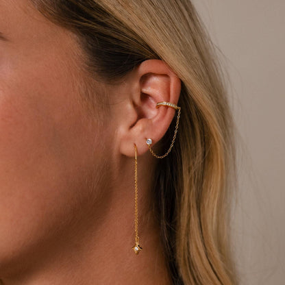 Cosmic Star Threader Earrings