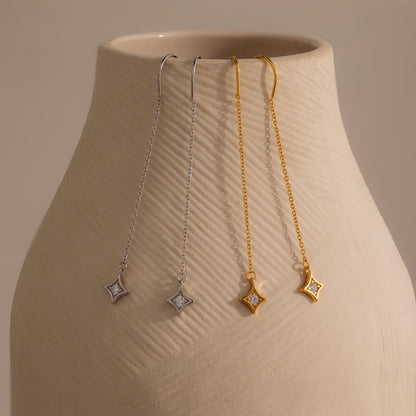 Cosmic Star Threader Earrings