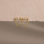 Diamond Marquise Chain Flat Back Studs