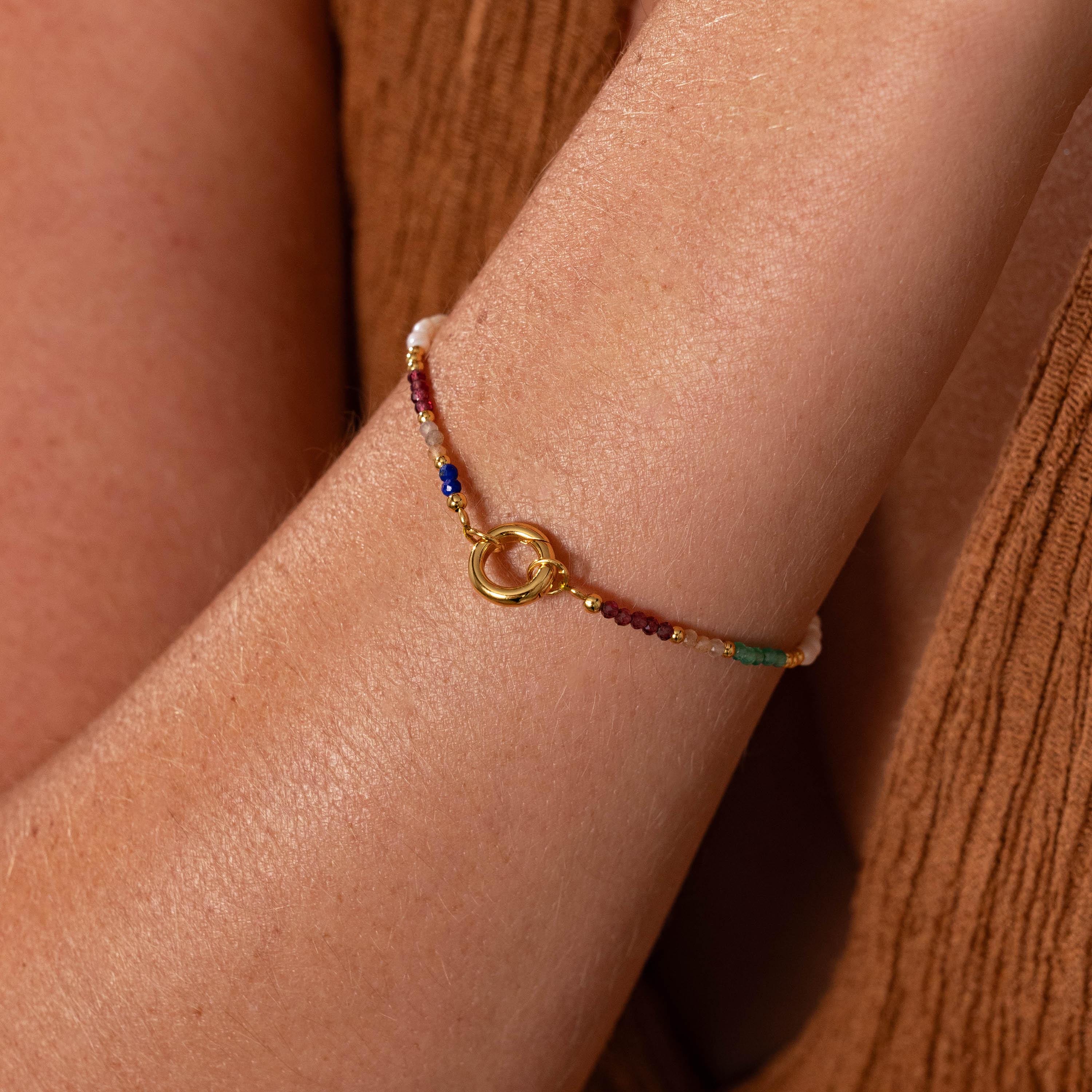 Oasis Rainbow Bead Charm Bracelet