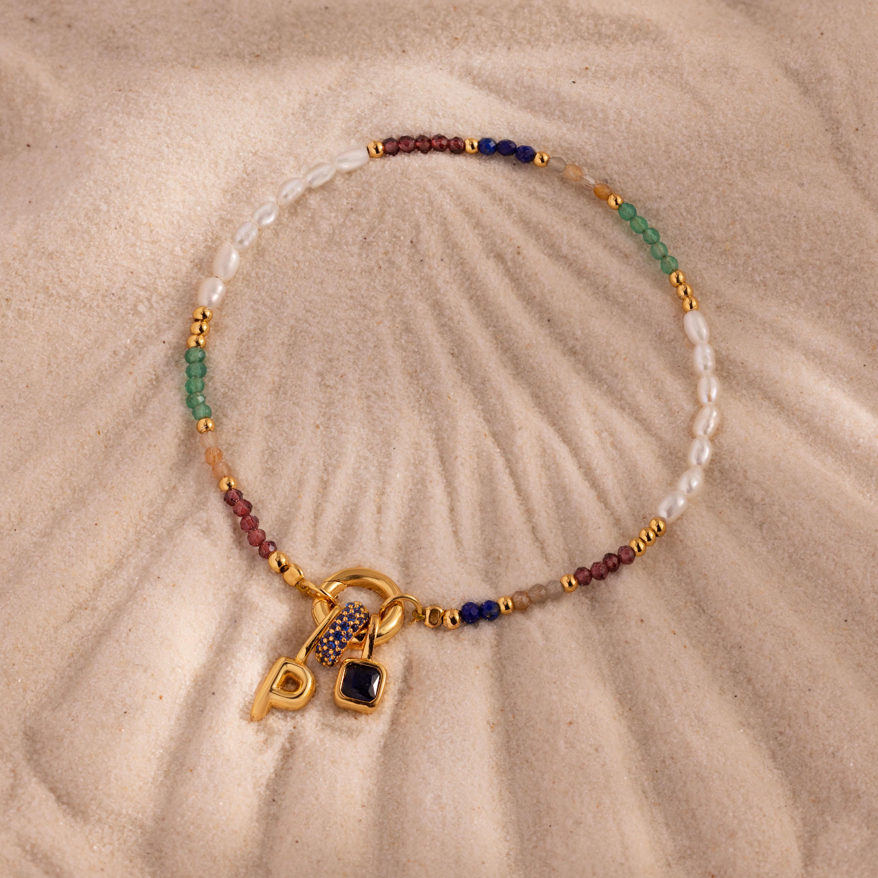 Oasis Rainbow Bead Charm Bracelet