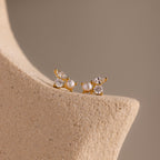 Pearl Diamond Bloom Studs