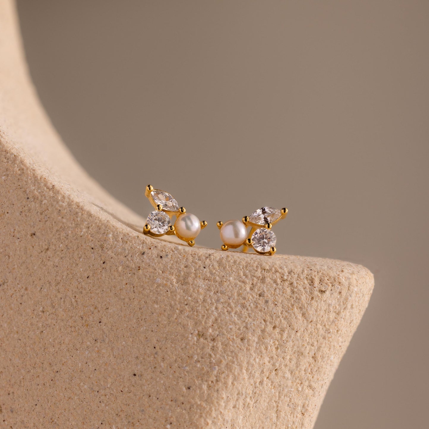 Pearl Diamond Bloom Studs