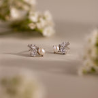 Pearl Diamond Bloom Studs