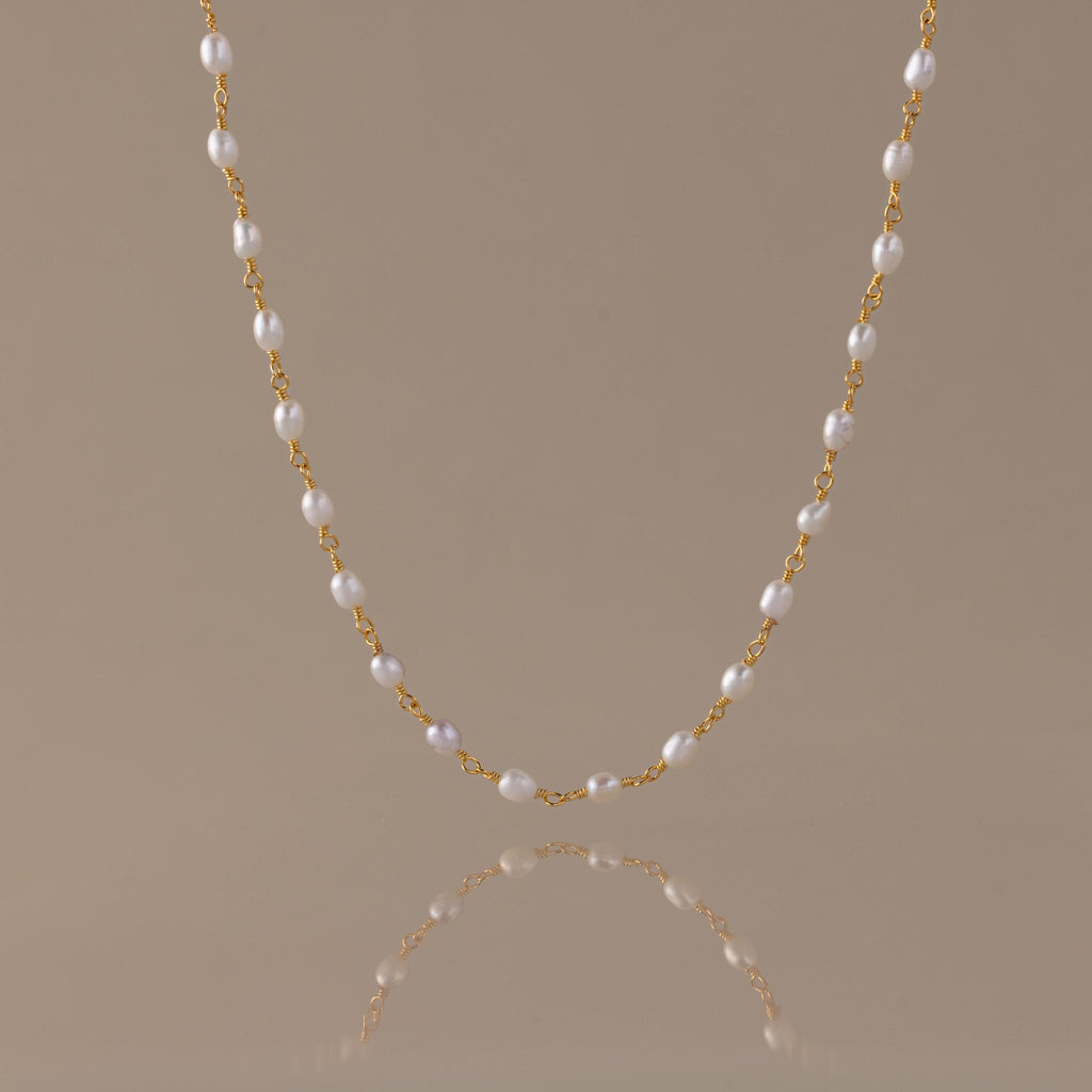 Aurora Pearl Station Necklace
