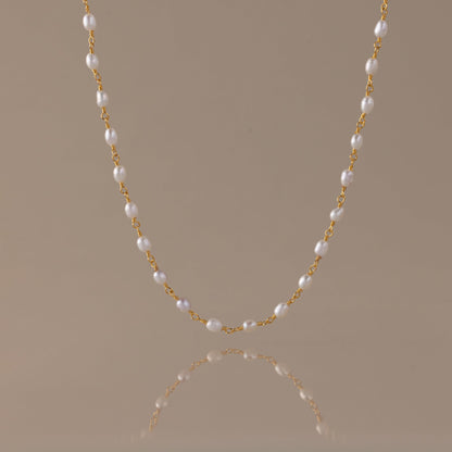 Aurora Pearl Station Necklace