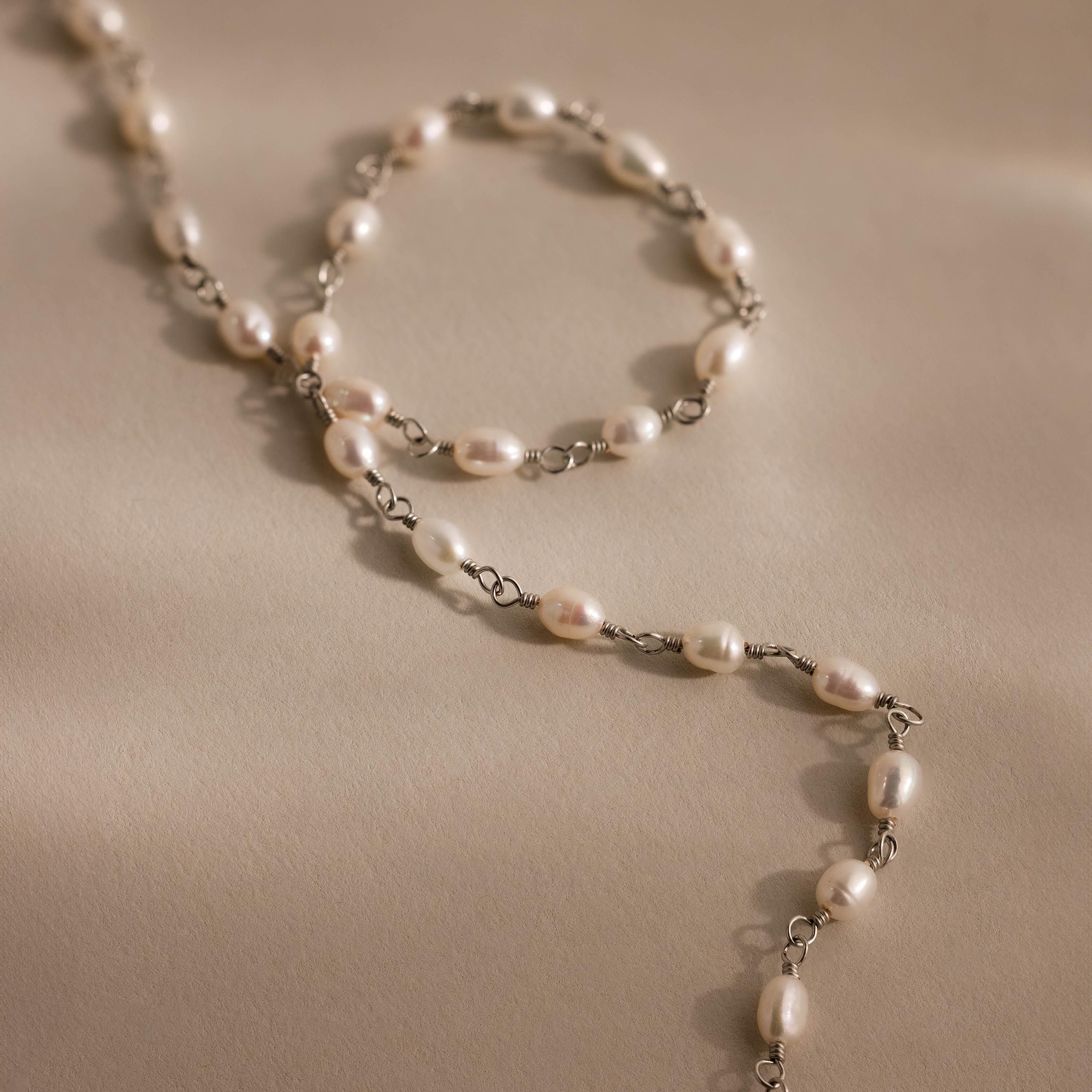 Aurora Pearl Station Necklace