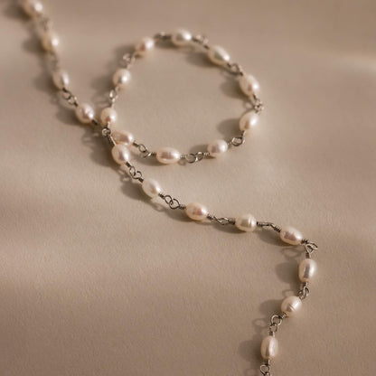 Aurora Pearl Station Necklace