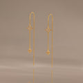 Pave Star Threader Earrings