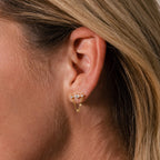Diamond Marquise Chain Flat Back Studs